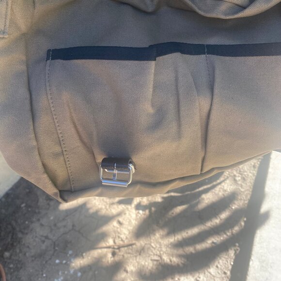 Sierra Club Tan Canvas Messenger Bag Crossbody with Adjustable Strap - Picture 10 of 14